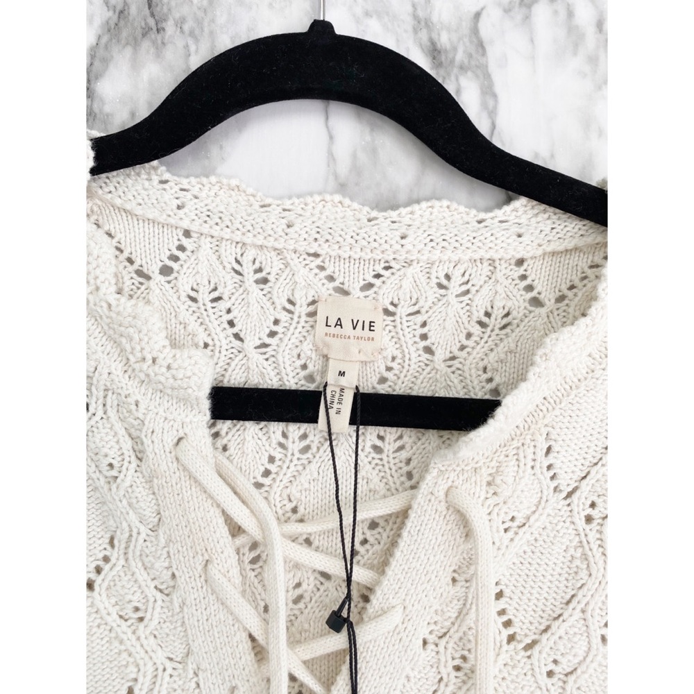 Rebecca Taylor La Vie diamond Crochet dress M NWT - Picture 2 of 4